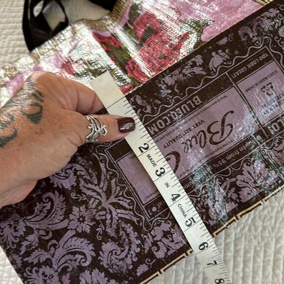 Blue Q Giant Shopper Tote Retired Discontinued Plant Head Unusual Recycled - Picture 6 of 14